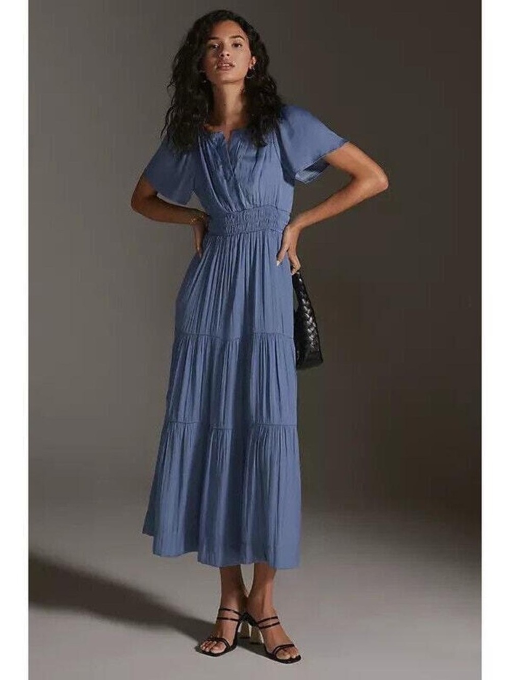 Somerset Anthropologie Maxi Dress dusty blue